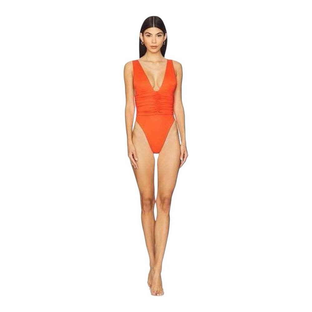 New RIOT SWIM Echo One Piece Rust Swimsuit Women's Large Beach Vacation Resort
